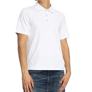 NEW Rag & Bone Pima Cotton Short Sleeve Polo Shirt Mens White XL Classic Preppy